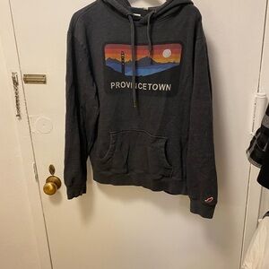 League Charcoal Provincetown Graphic Hoodie. Size XL.